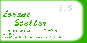 lorant steller business card